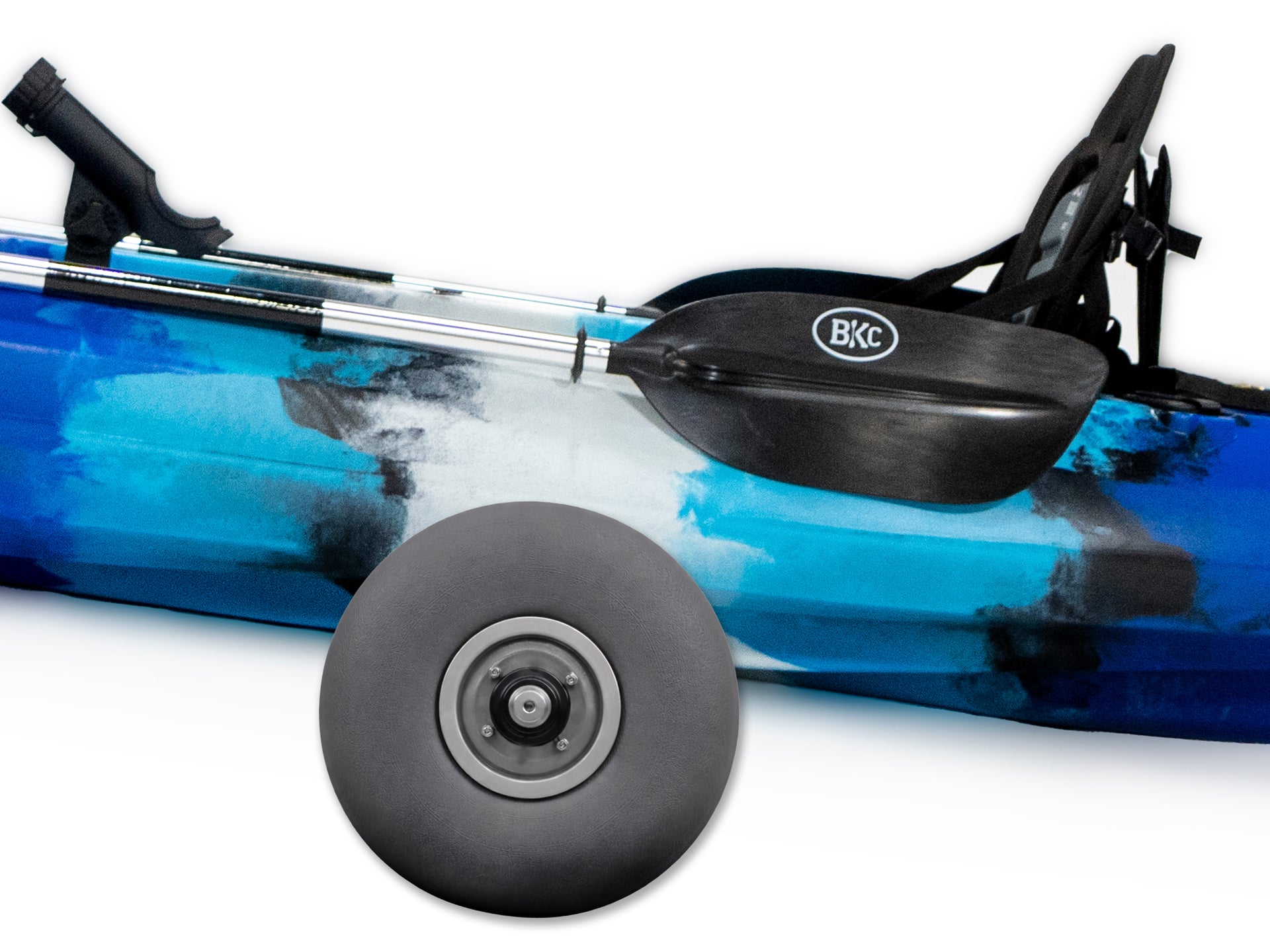 BKC kayak cart with beach wheels - Brooklyn Kayak Company