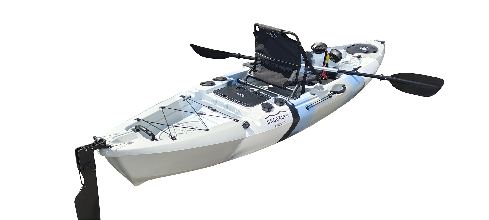 Brooklyn 12.0 Pro Single Pedal Kayak, gray camo - Brooklyn Kayak Company