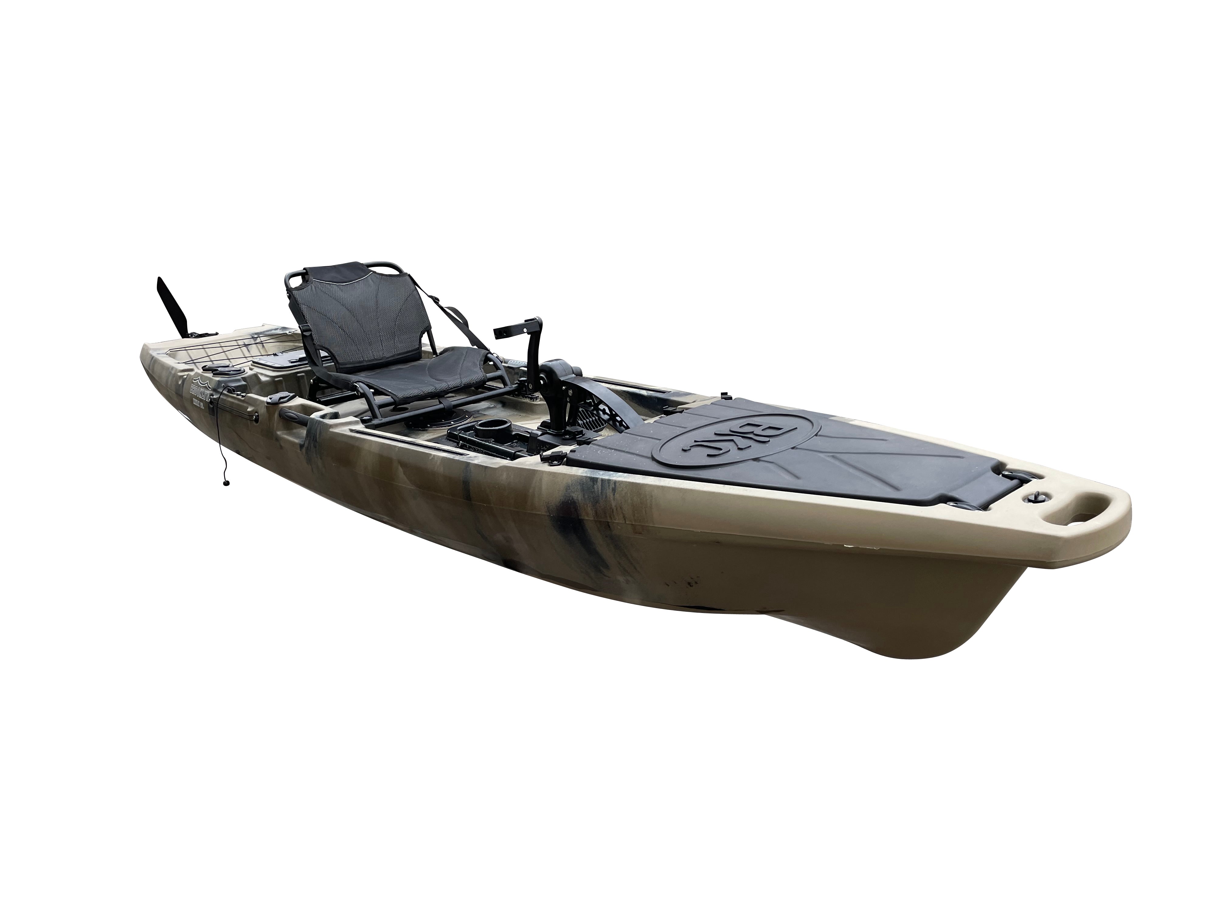 BKC PK13 13' Pedal Drive Fishing Kayak W/Rudder System, Paddle