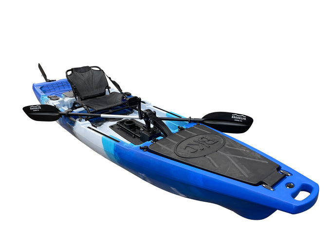Brooklyn 12.5 Pro Single Pedal Kayak, blue camo - Brooklyn Kayak Company