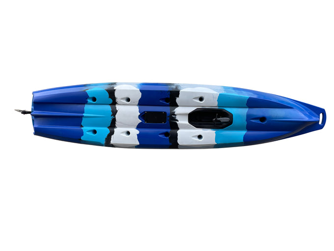 Brooklyn 12.5 Pro Single Pedal Kayak, blue camo - Brooklyn Kayak Company
