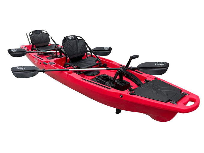 Brooklyn 14.0 Pro Tandem Pedal Kayak, red - Brooklyn Kayak Company