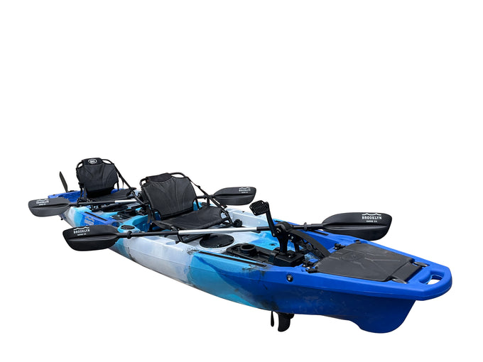 Brooklyn 14.0 Pro Tandem Pedal Kayak, blue camo - Brooklyn Kayak Company