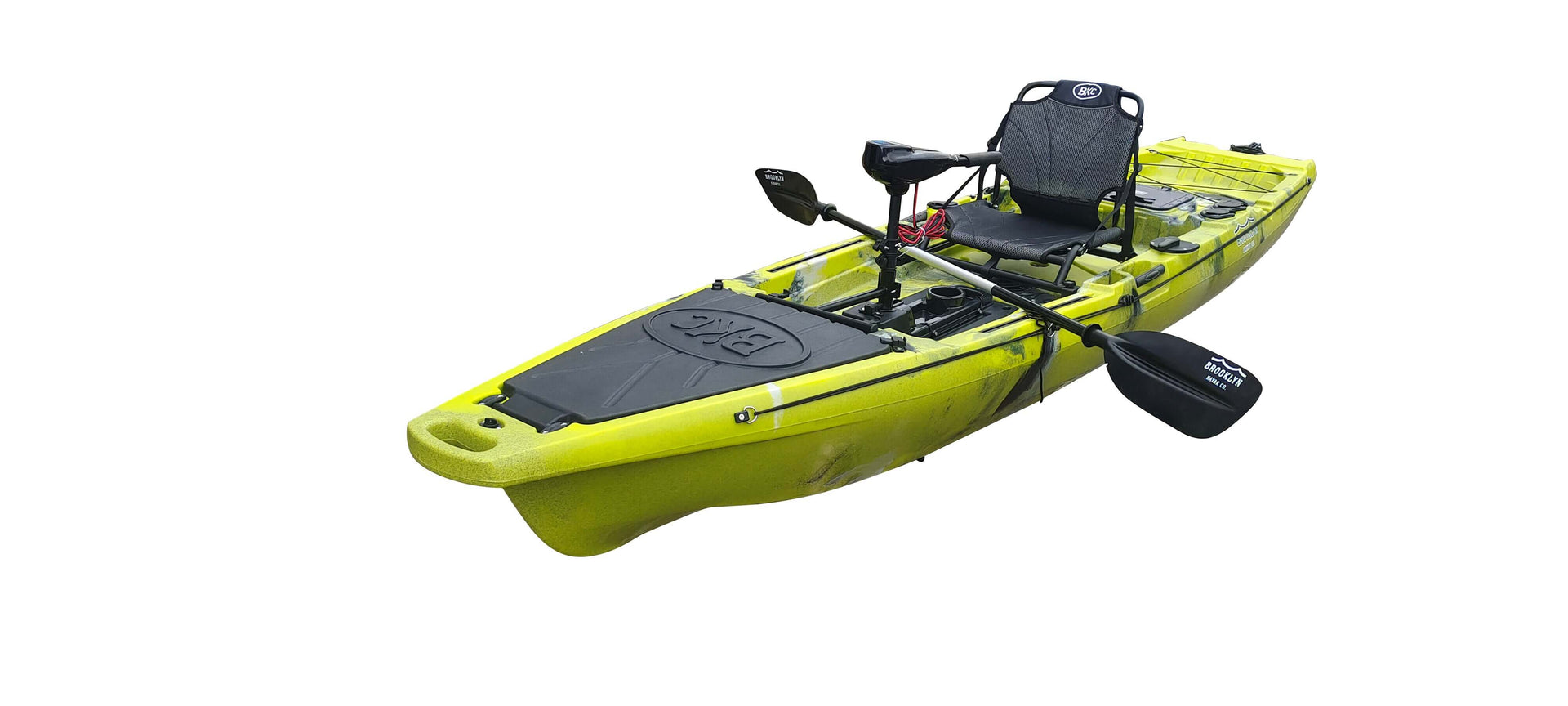 Brooklyn 12.5 Pro Motorized Single Kayak (PK13), lime camo - Brooklyn Kayak Company