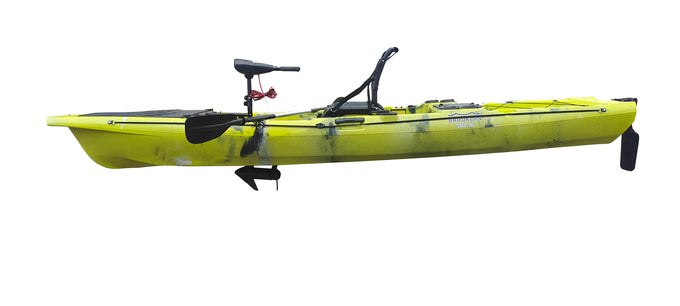 Brooklyn 12.5 Pro Single Pedal Kayak, lime camo - Brooklyn Kayak Company