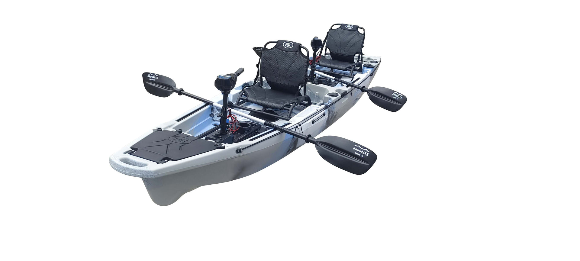 Brooklyn 14.0 Pro Motorized Tandem Kayak (PK14), gray camo - Brooklyn Kayak Company