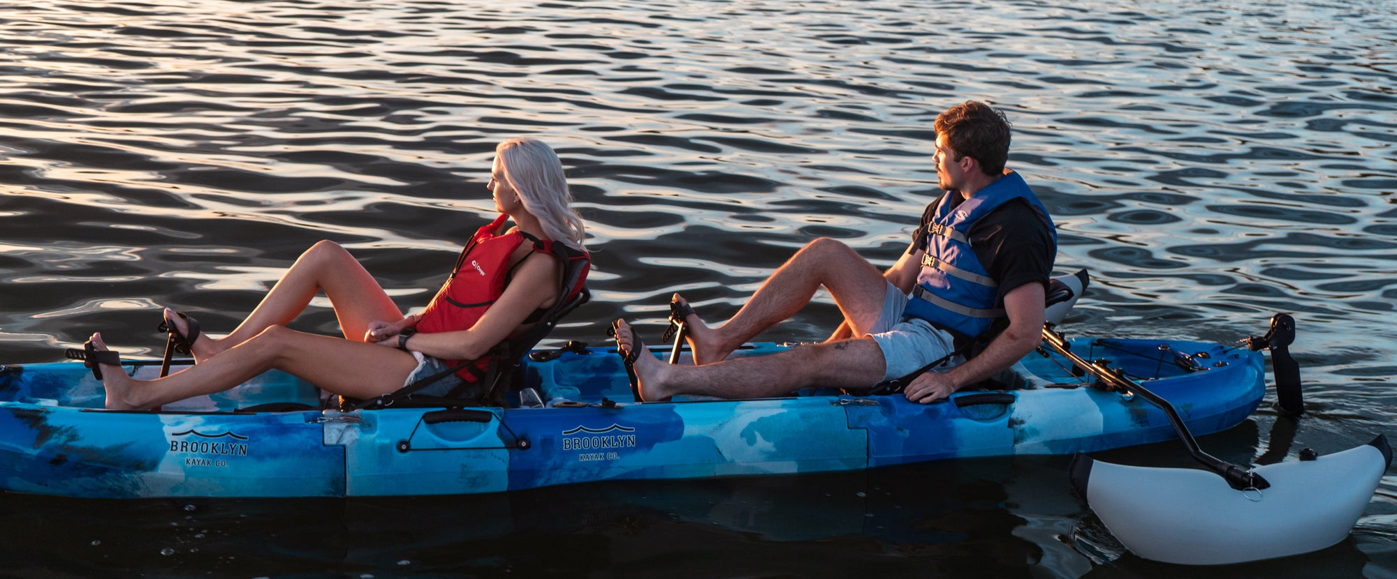 people on a modular pedal kayak - Brooklyn Kayak Company