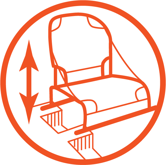 Built-in kayak seat risers