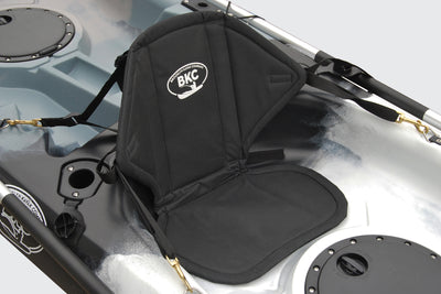BKC KS222 Universal Sit On Top Kayak Padded Nylon Seat and Backrest with Water Bottle Pouch Included - Brooklyn Kayak Company