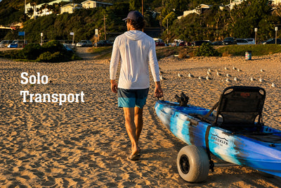 BKC kayak cart with beach wheels - Brooklyn Kayak Company-solo transport