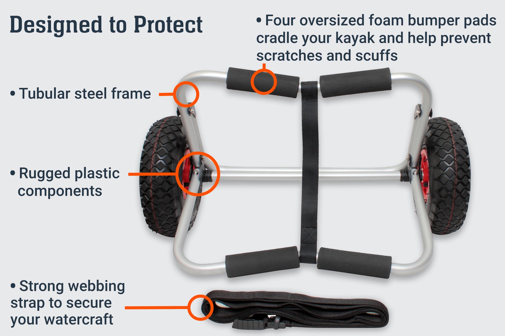 Brooklyn Kayak Company KC271 Kayak Cart - Designed to protect