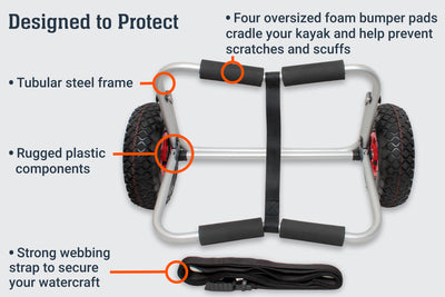 Brooklyn Kayak Company KC271 Kayak Cart - Designed to protect
