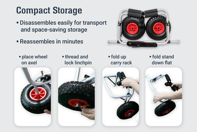 Brooklyn Kayak Company KC271 Kayak Cart - easy compact storage