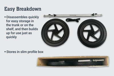 Brooklyn Kayak Company PK1 Cart for pedal and motorized kayaks - compact storage and easy breakdown
