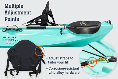BKC PS223 Premium Memory Foam Padded Kayak Seat - Brooklyn Kayak Company