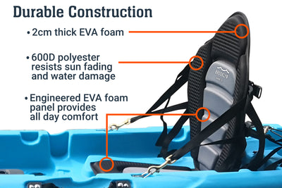 BKC PS223 Premium Memory Foam Padded Kayak Seat - Brooklyn Kayak Company
