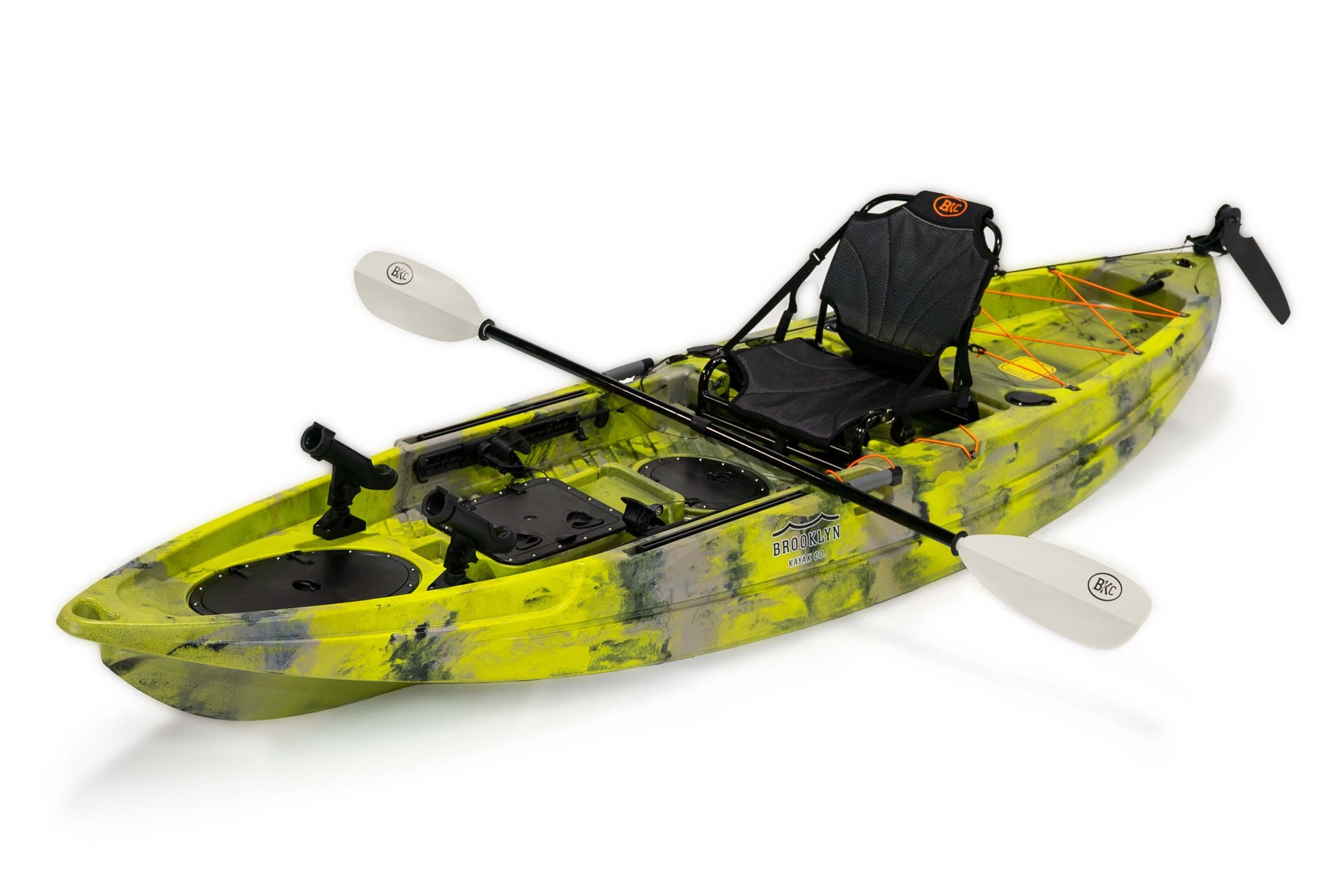 Brooklyn 11.5 Pro Single Kayak, lime camo - Brooklyn Kayak Company