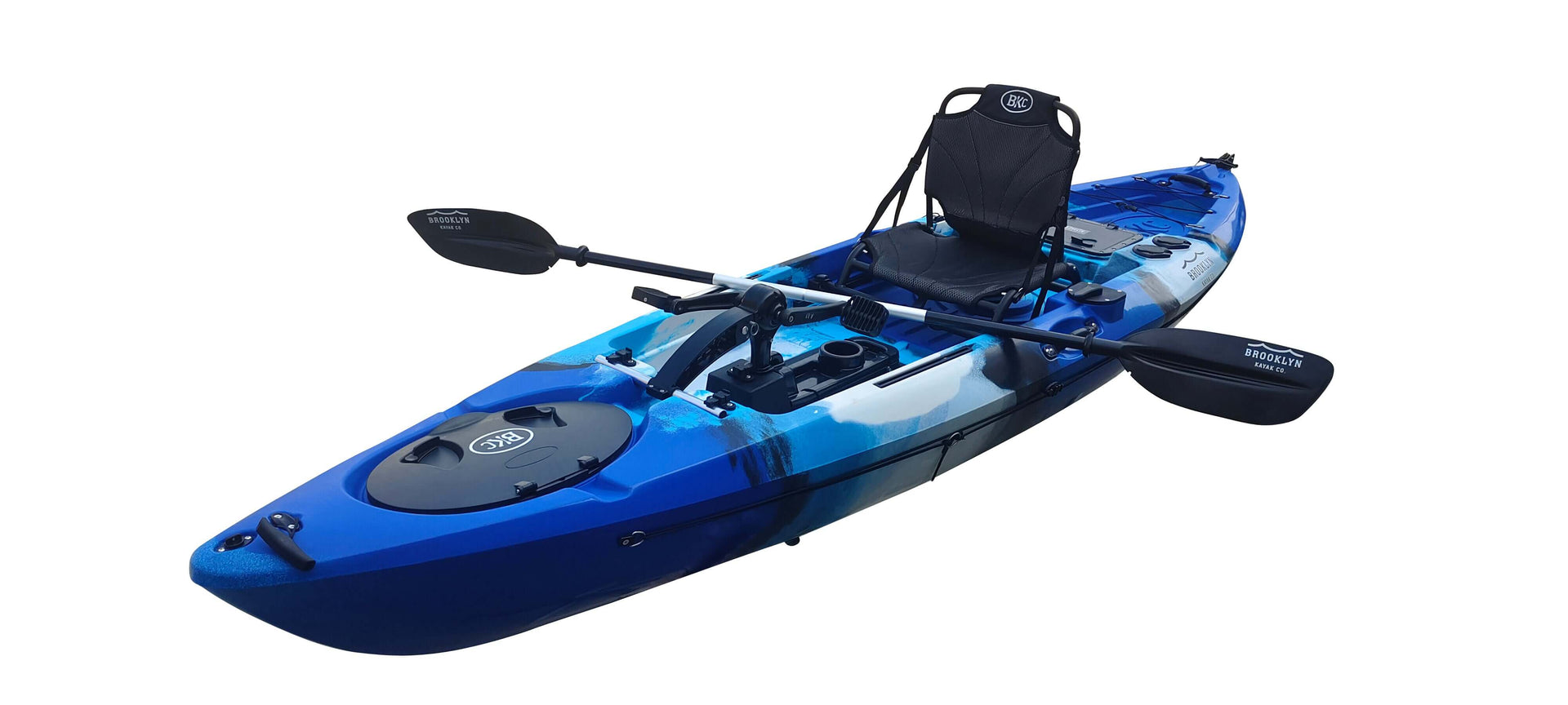 Brooklyn 12.0 Pro Single Pedal Kayak (PK12), blue camo - Brooklyn Kayak Company