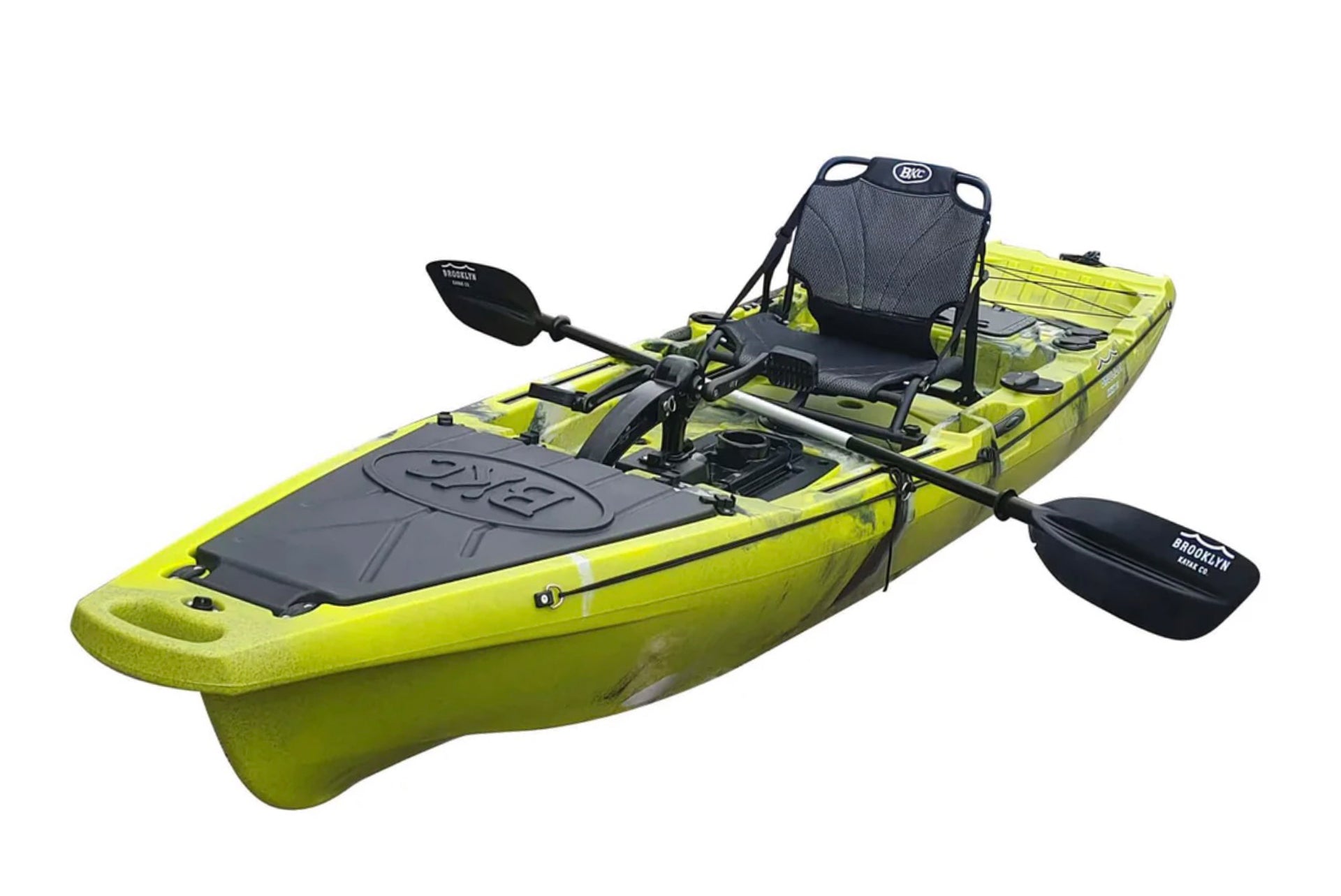 12.5 Pro Single Pedal Kayak, lime camo - Brooklyn Kayak Company