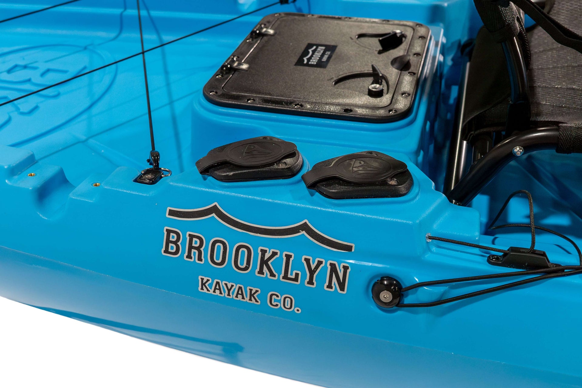 Brooklyn 12.5 Pro Single Pedal Kayak (PK13), flush mount rod holders - Brooklyn Kayak Company