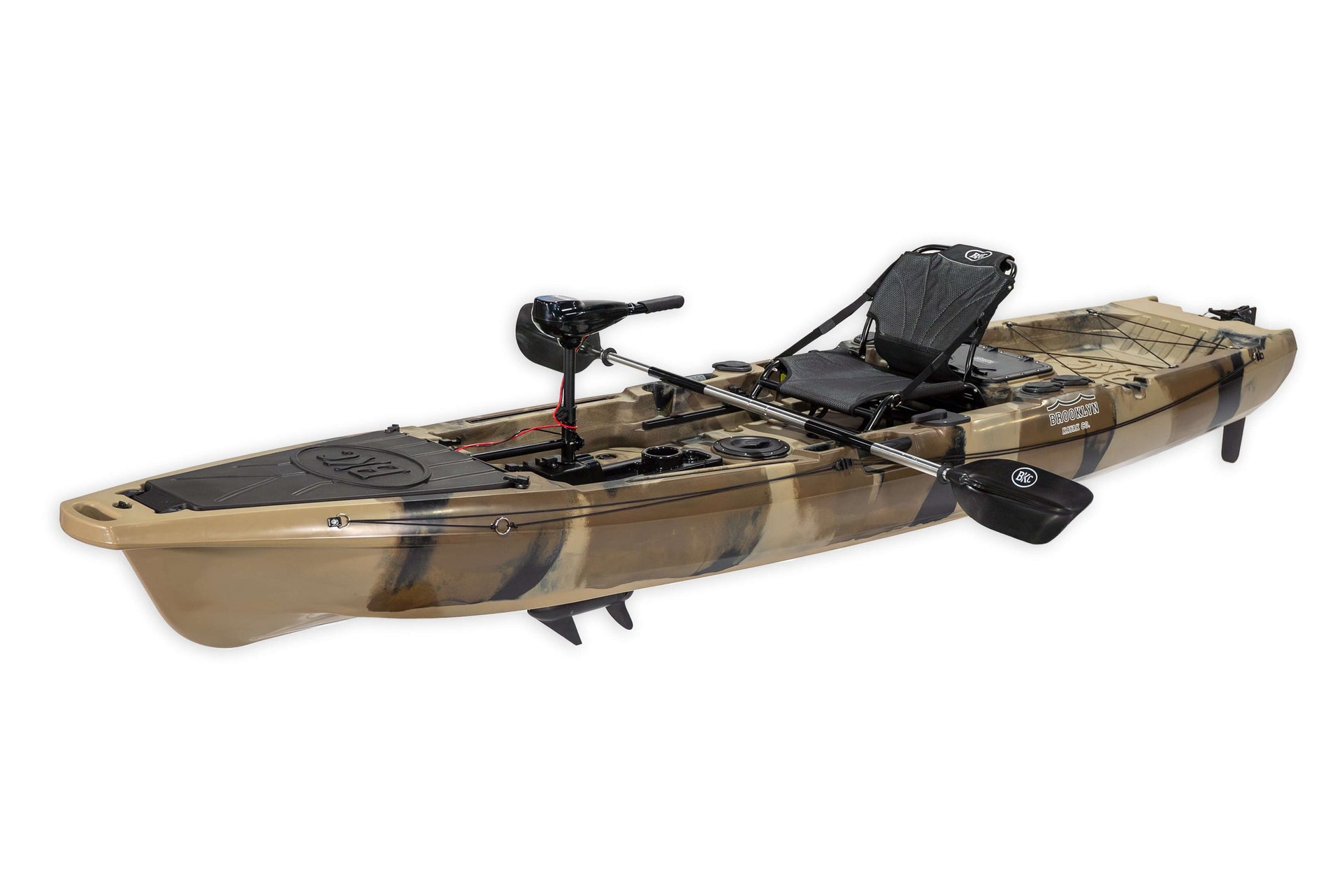 Brooklyn 12.5 Pro Motorized Single Kayak (PK13), green camo - Brooklyn Kayak Company