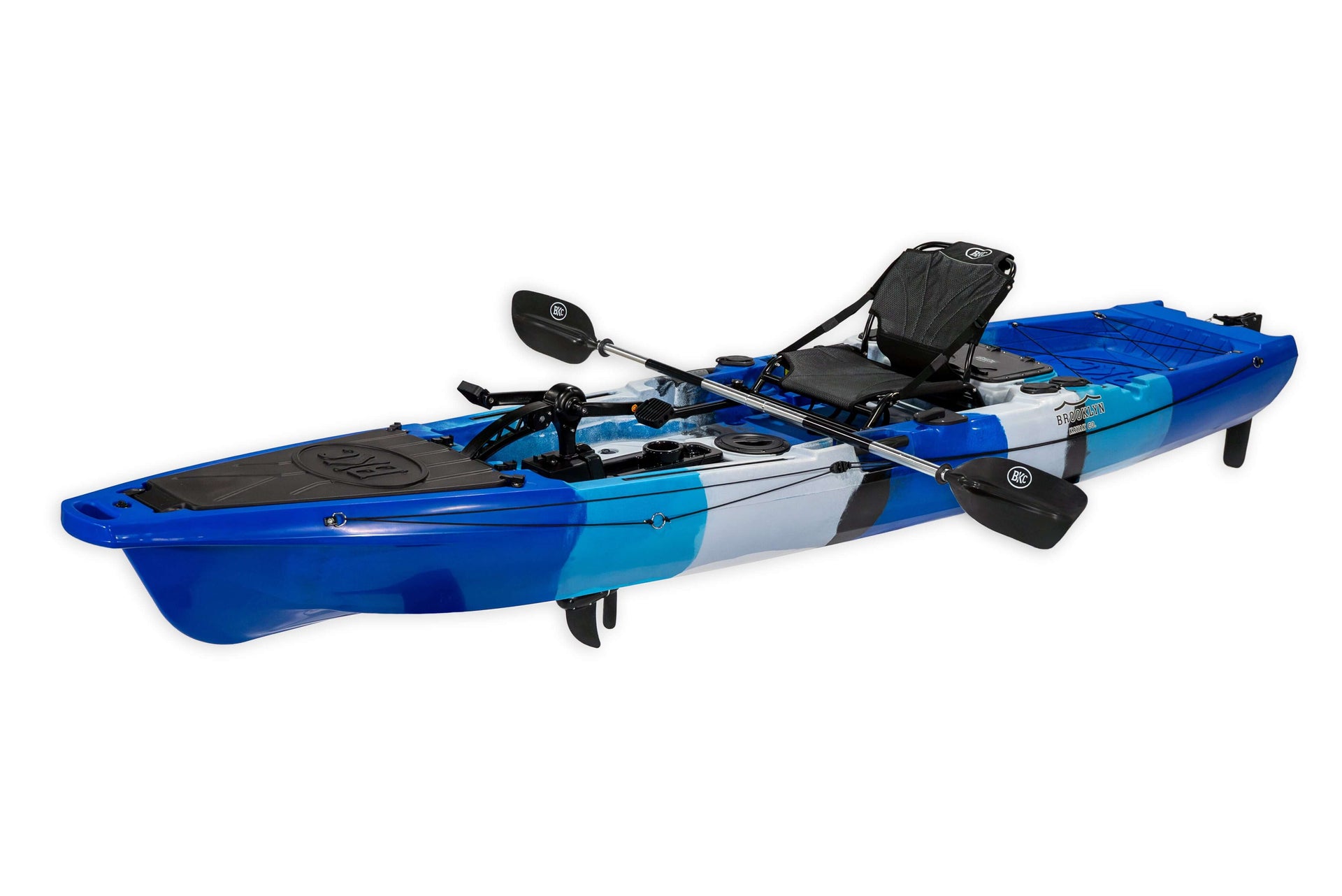 Brooklyn 12.5 Pro Single Pedal Kayak (PK13), blue camo - Brooklyn Kayak Company