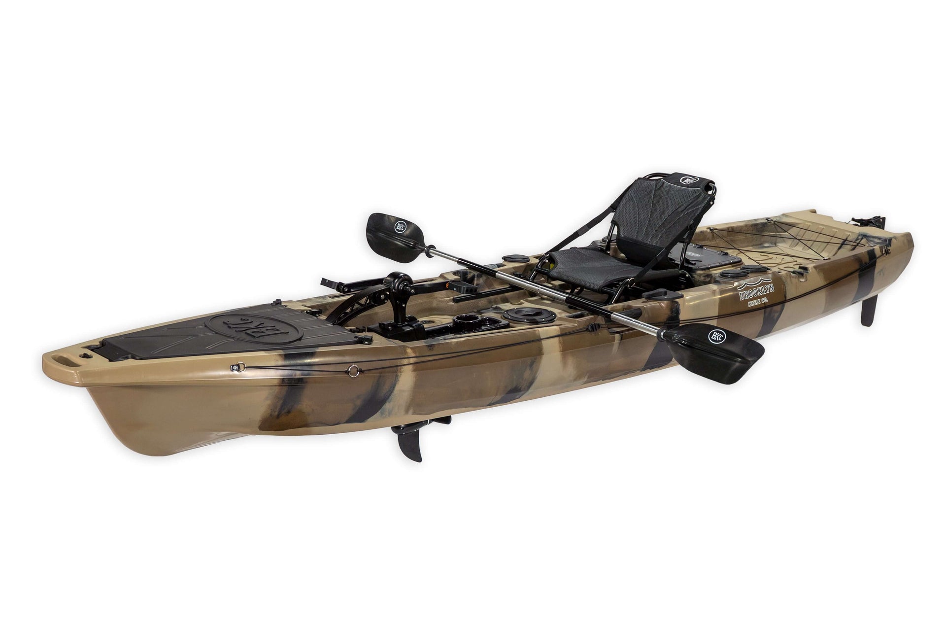 Brooklyn 12.5 Pro Single Pedal Kayak (PK13) | Green Camo - Brooklyn Kayak Company