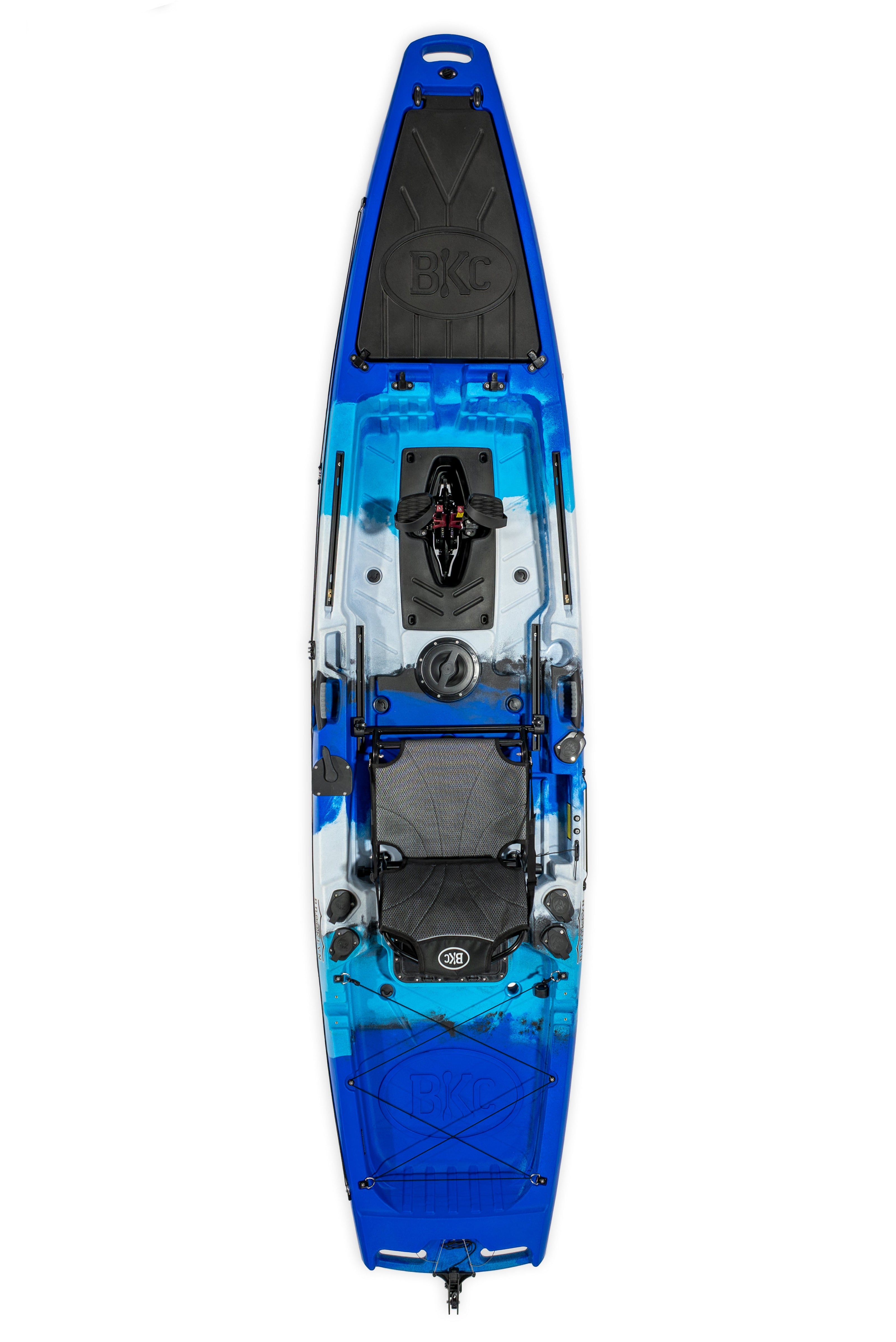 Brooklyn Pro Single Flipper Pedal Kayak in blue camo color