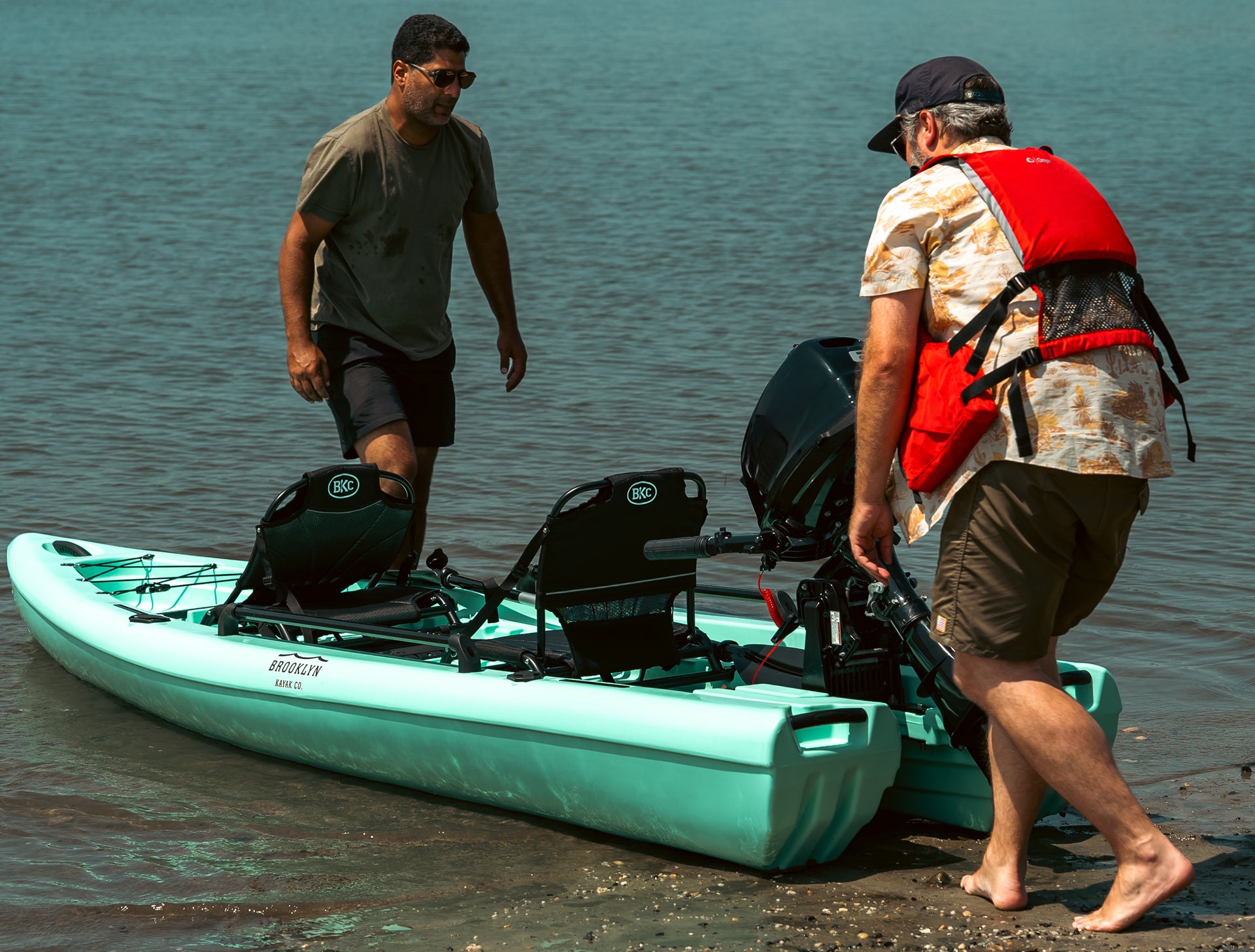 SK12 tandem skiff boat with motor - Brooklyn Kayak Company
