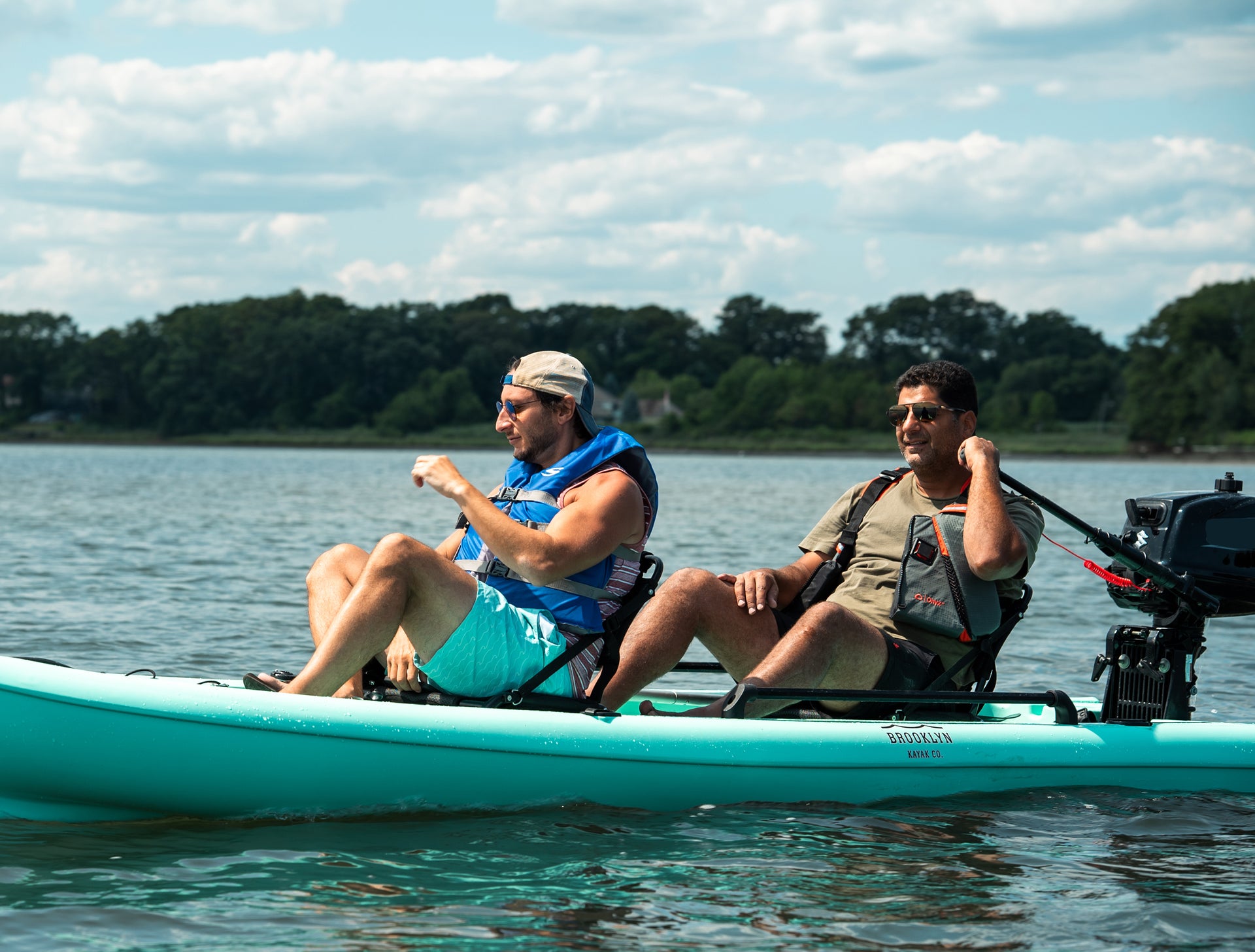 SK12 tandem skiff boat with motor - Brooklyn Kayak Company
