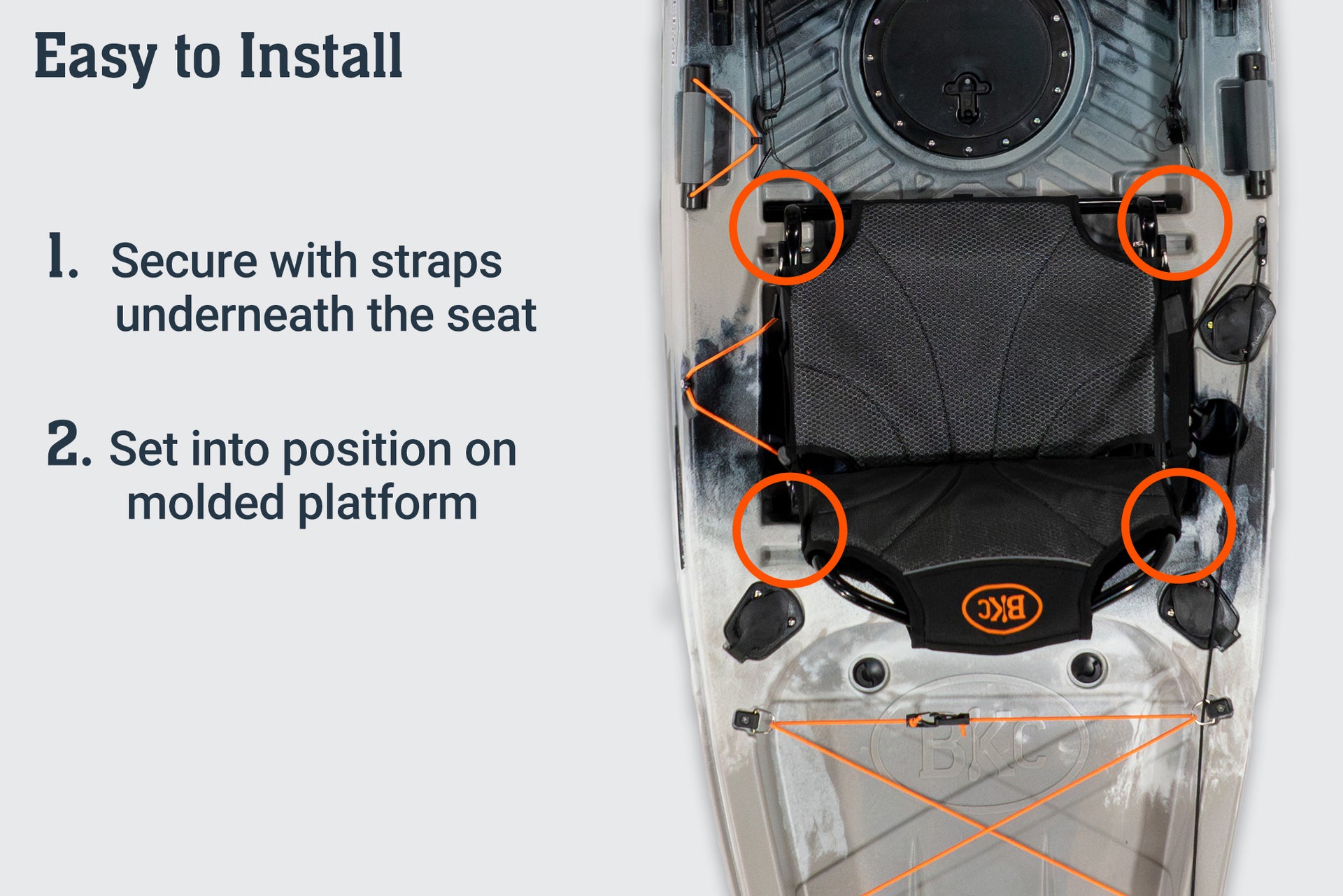 BKC Aluminum Upright Seat is Easy to Install