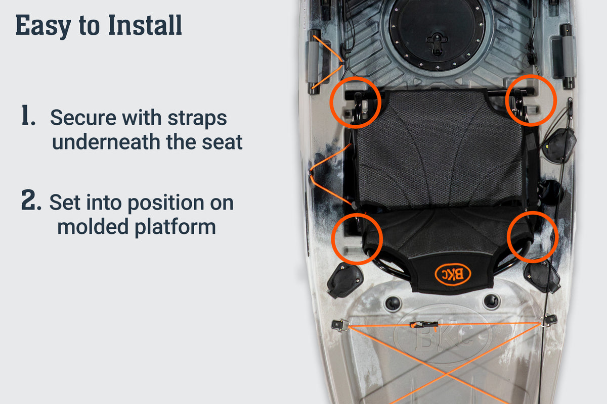 BKC Aluminum Upright Kayak Seat is Easy to Install