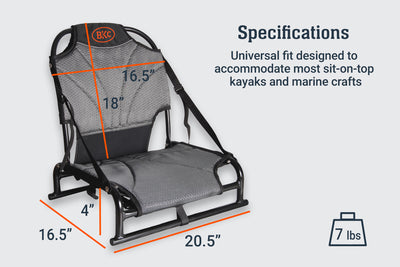 BKC Upright aluminum seat specifications
