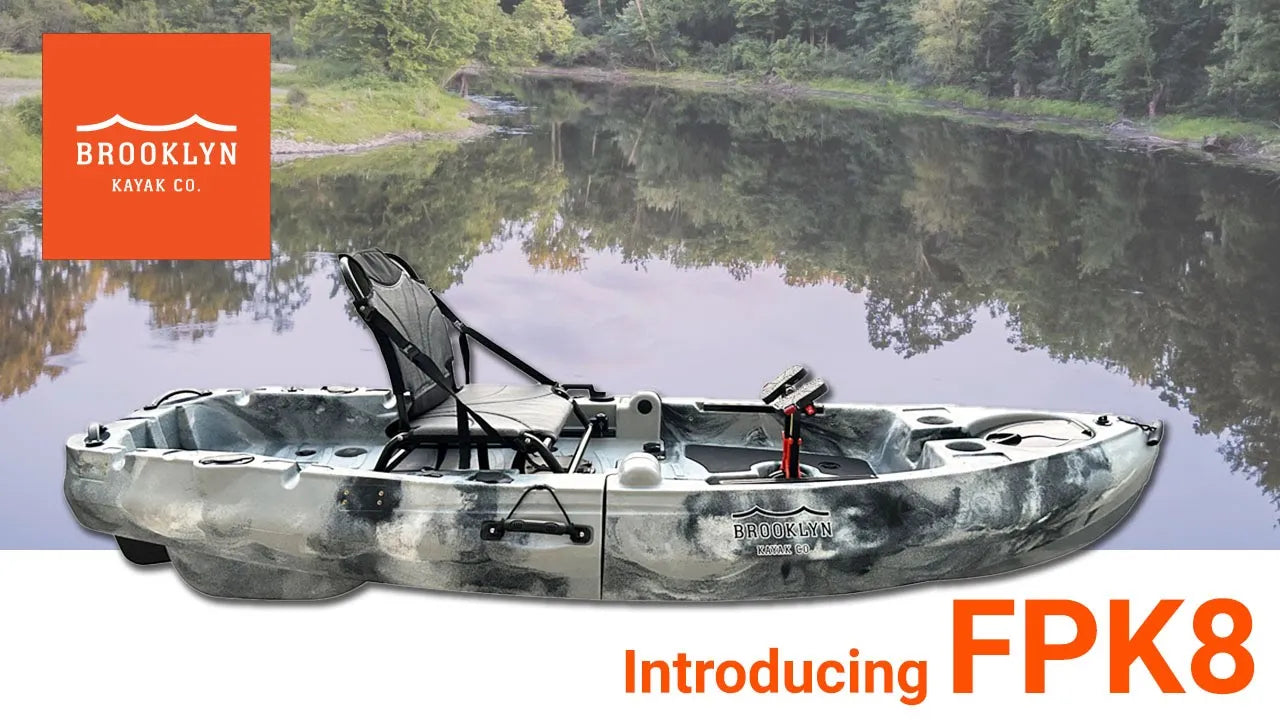 brooklyn 8.0 single foldable pedal kayak BKC FPK Single Foldable Kayak, 8-foot, w/ Pedal Drive