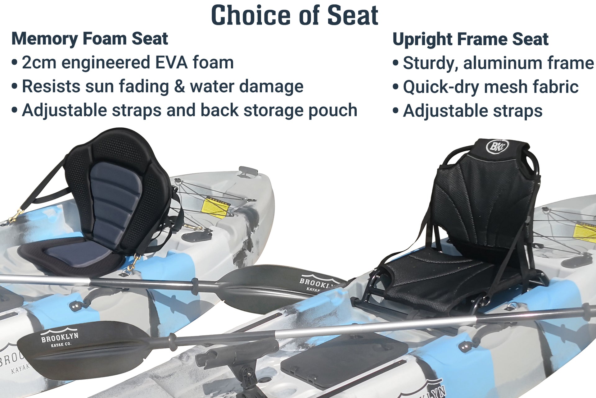 Brooklyn 9.2 single kayak, seat - Brooklyn Kayak Company