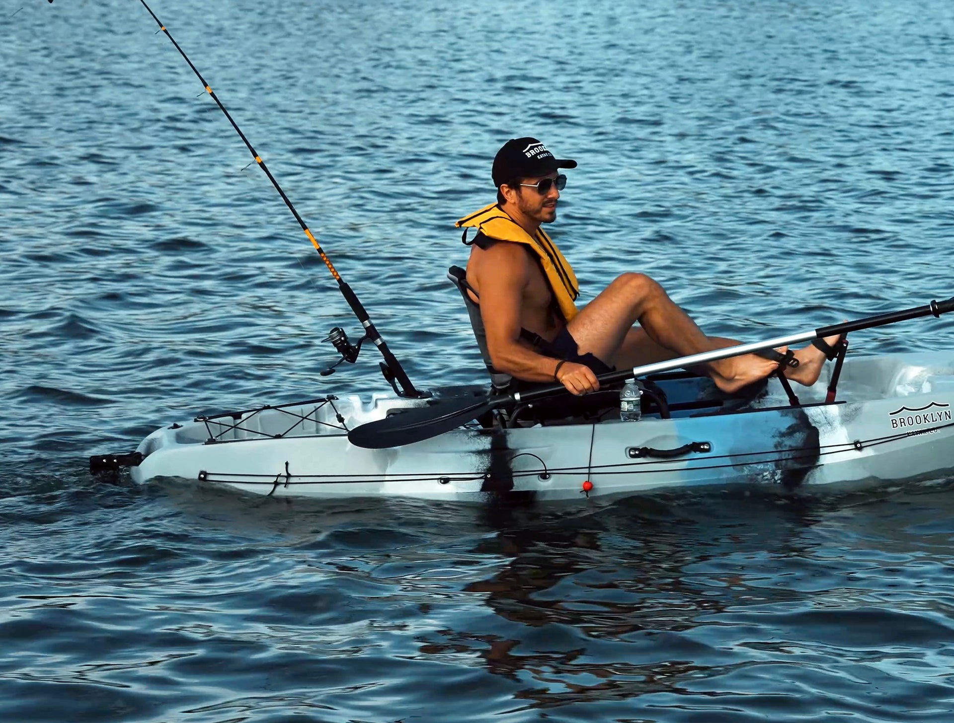 single flipper pedal fishing kayak - Brooklyn Kayak Company