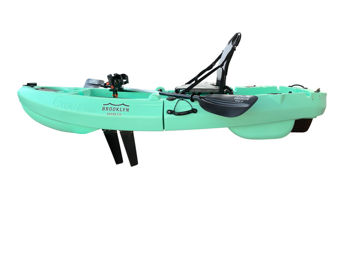 Single Seat one Person 8FT Fishing Foot Pedal Drive Plastic fishing kayak  with pedal drive system and Chair