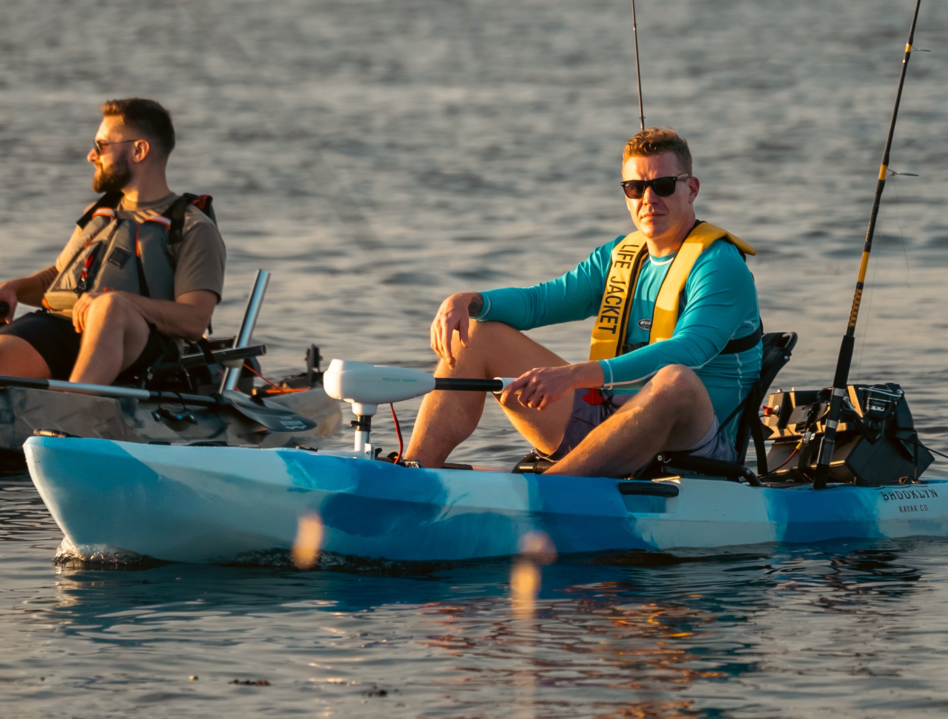 anglers on motorized fishing kayaks - Brooklyn Kayak Company