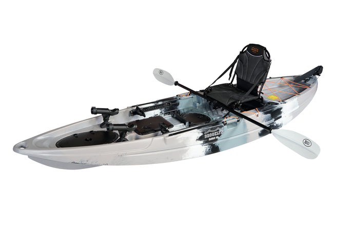 Brooklyn 11.5 Pro Single Fishing Kayak, gray camo - Brooklyn Kayak Company