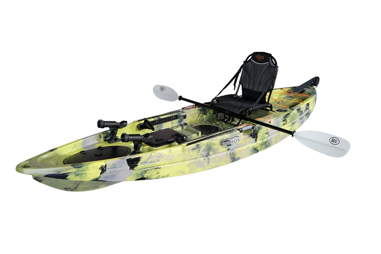 Brooklyn 11.5 Pro Single Fishing Kayak, lime camo - Brooklyn Kayak Company