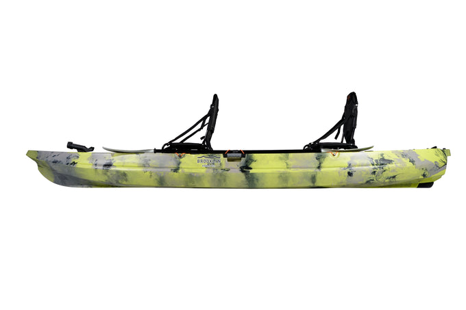 BKC - TK181 Angler 12-foot, 8 inch Tandem 2 Person Sit On Top Fishing Kayak  w/ Padded Seats and Paddles | Sandbay Sports