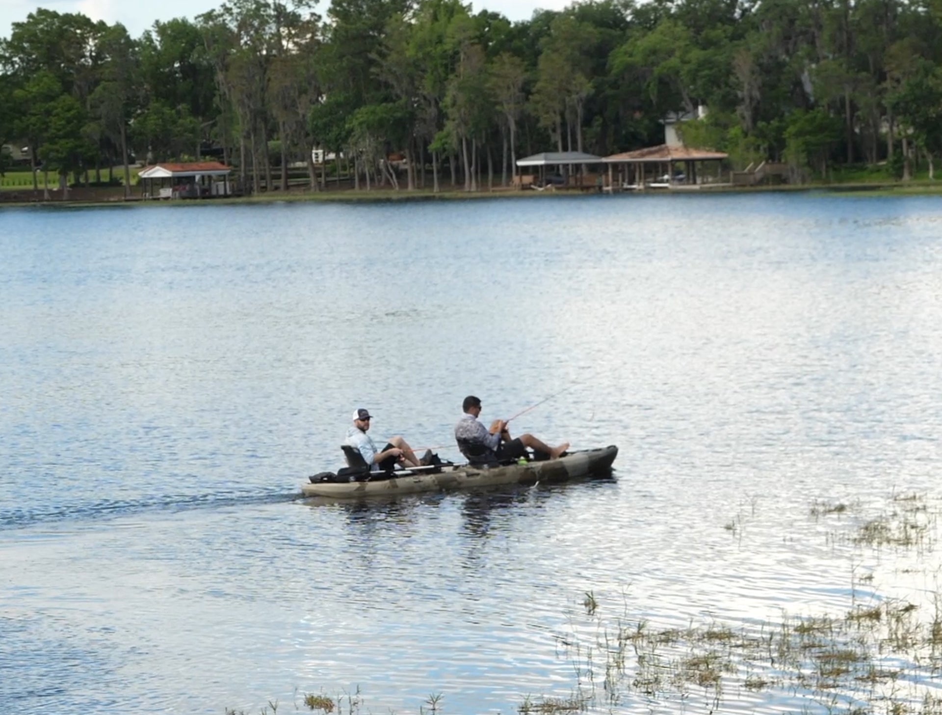 anglers on tandem fishing kayak - Brooklyn Kayak Company