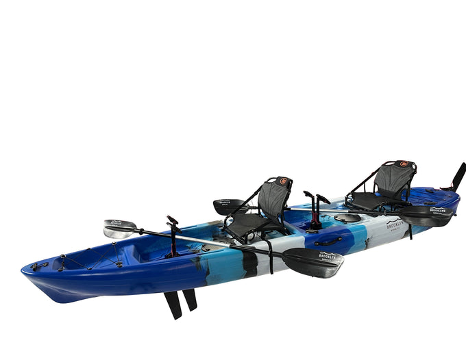 Brooklyn Tandem Pedal Kayak 13.5, blue camo - Brooklyn Kayak Company