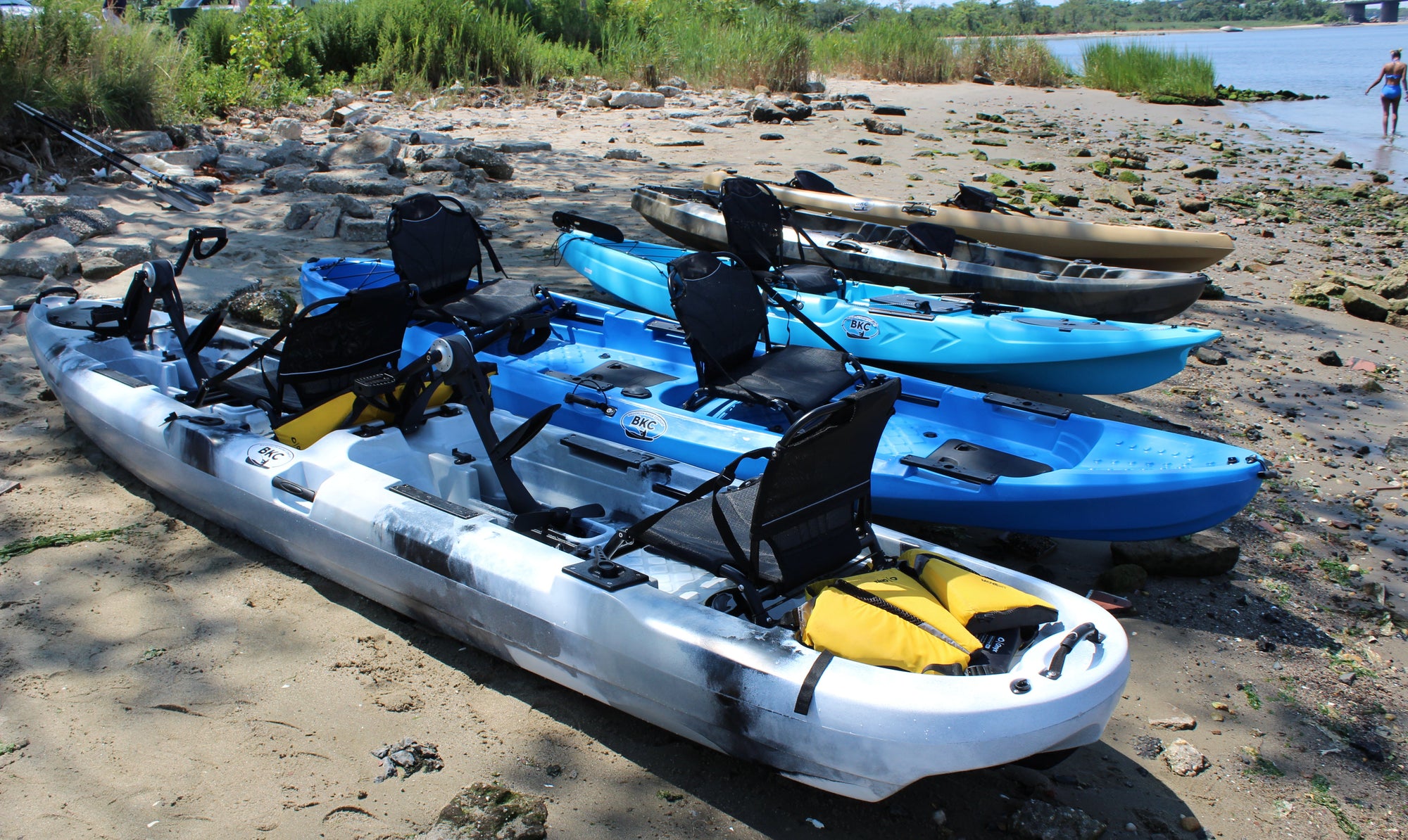 BKC kayak seats on single and tandem kayaks - Brooklyn Kayak Company