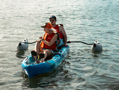 MPT13 Tandem 3-piece Modular Pedal Kayak with outriggers - Brooklyn Kayak Company