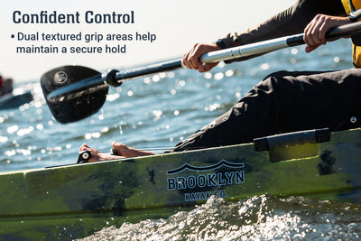 BKC KP224 86" Kayak Paddles 2 Piece Heavy Duty Light Weight Paddle with Anti-Slip Grips - Brooklyn Kayak 