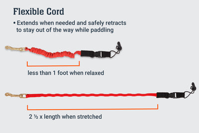 paddle leash flexible cord - Brooklyn Kayak Company