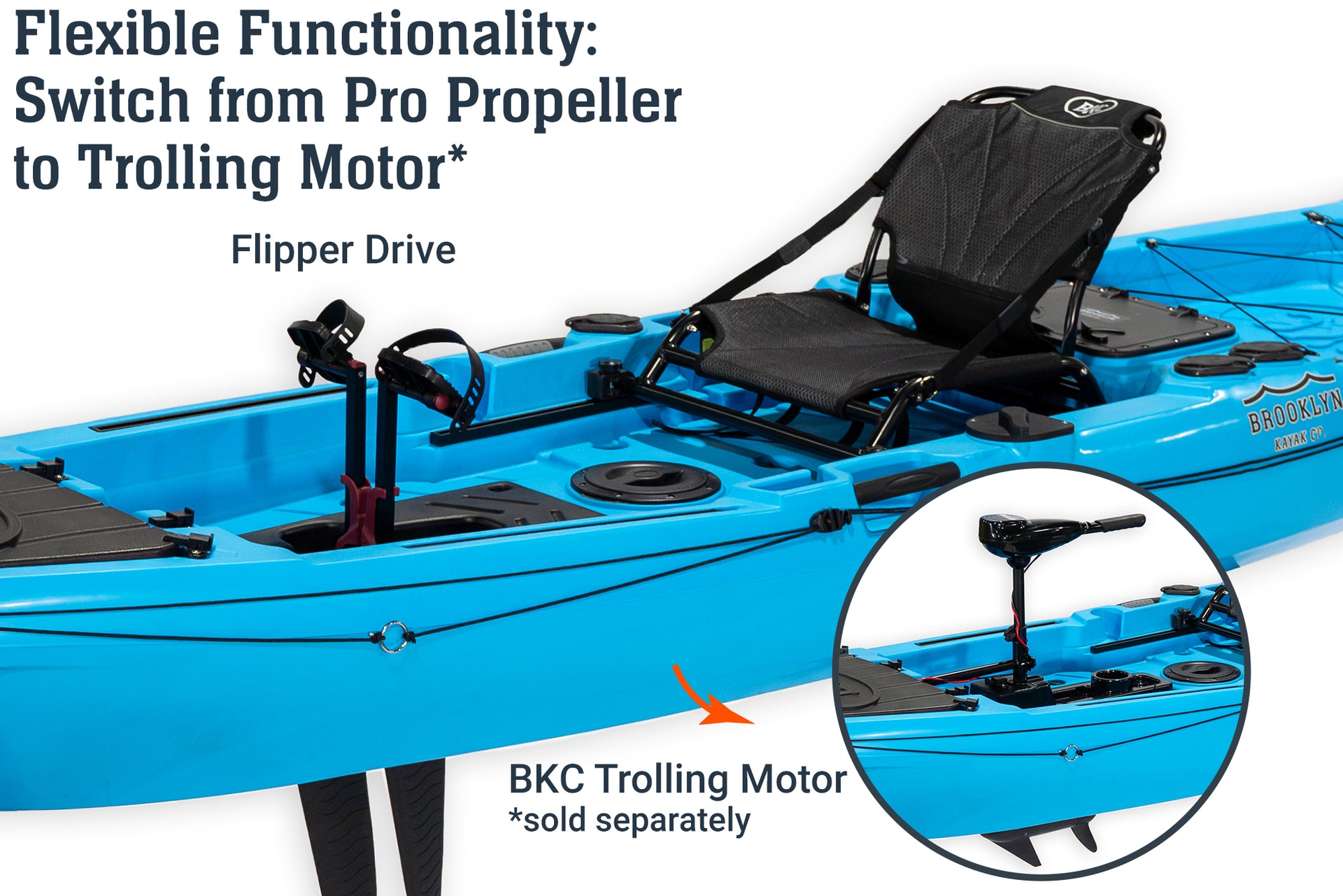 Brooklyn 12.5 Pro Single (Flipper) Pedal Kayak (PK13)