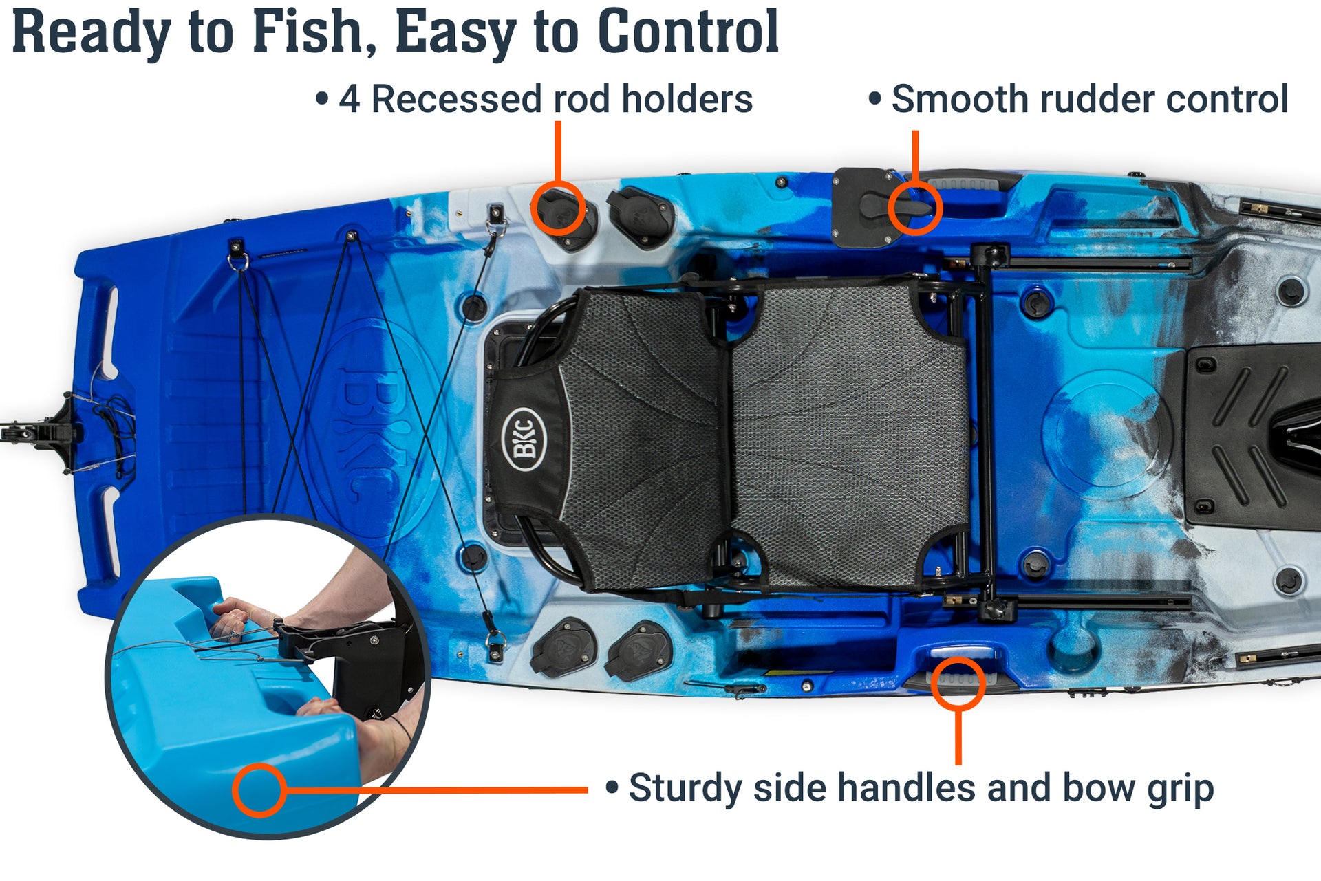 10.5 Pro Single Flipper Pedal Kayak, fishing - Brooklyn Kayak Company