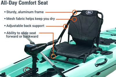 12.0 Pro Single Kayak with motor, comfort seat - Brooklyn Kayak Company